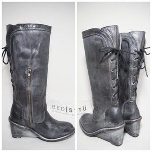 🆕Bed Stu Empress Lace Up Back Tall Knee High Boot